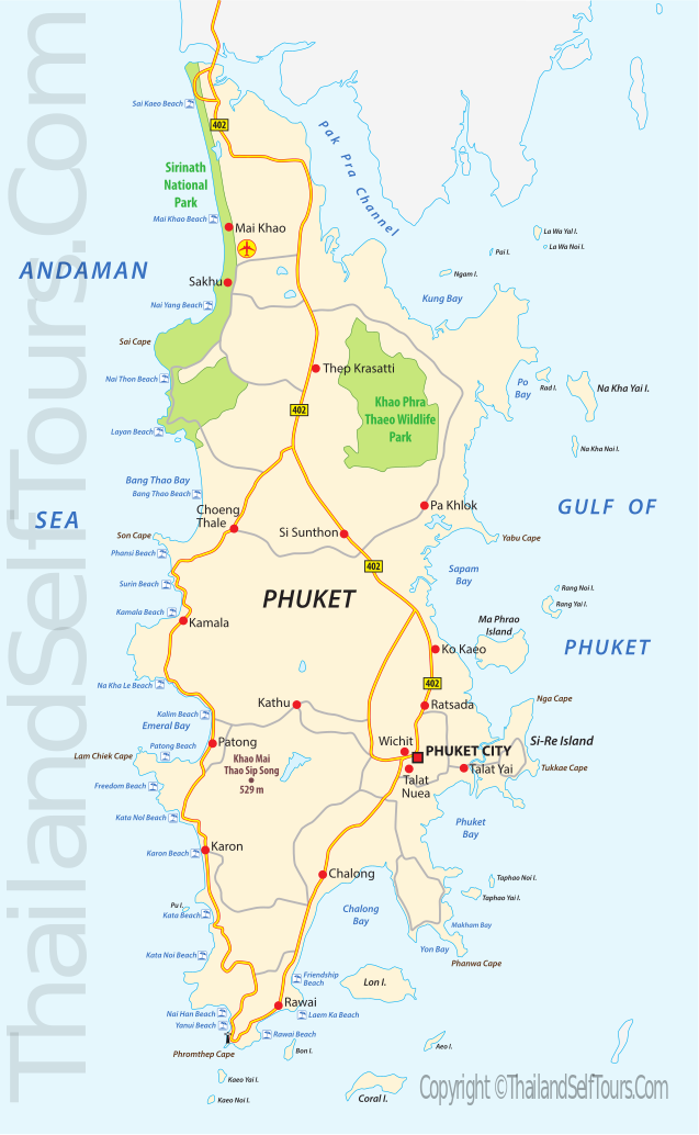 Printable Phuket Map